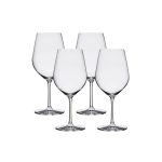 Lucaris Tokyo Temptation Bordeaux Glasses (4-Pieces), 21-ounce, Dishwasher Safe, Lead-free Crystalline